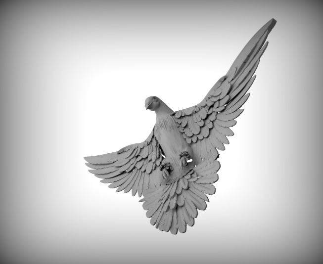 Eagle Zbrush Sculpt 3D model 3D print model_5