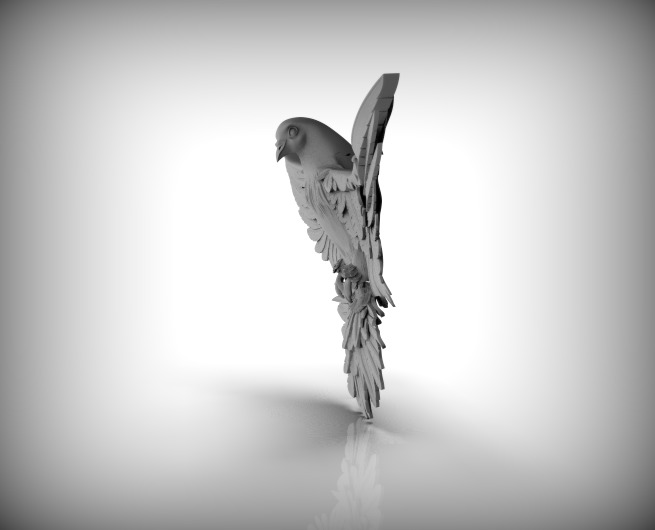 Eagle Zbrush Sculpt 3D model 3D print model_3