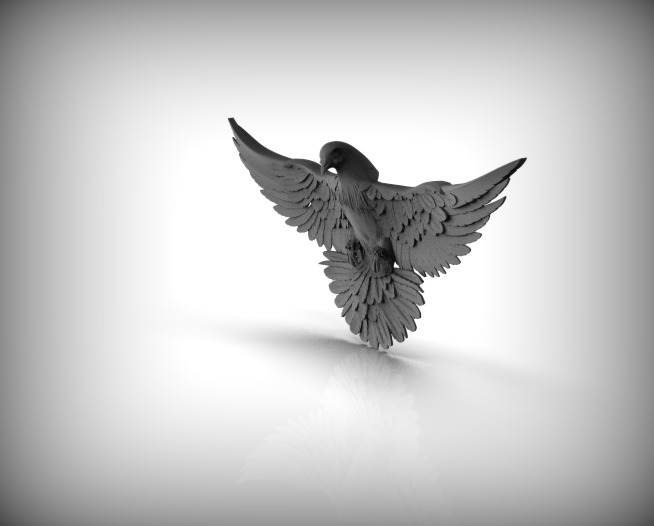 Eagle Zbrush Sculpt 3D model 3D print model_2