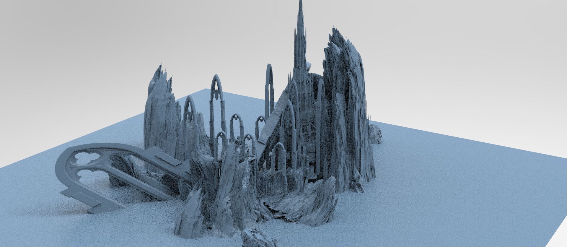 Mines of Moria castle 2  3D model_1