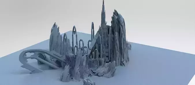 Mines of Moria castle 2  3D model