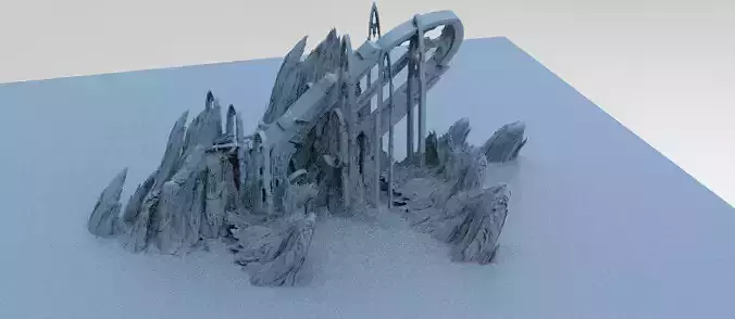 Mines of Moria castle 4  3D model
