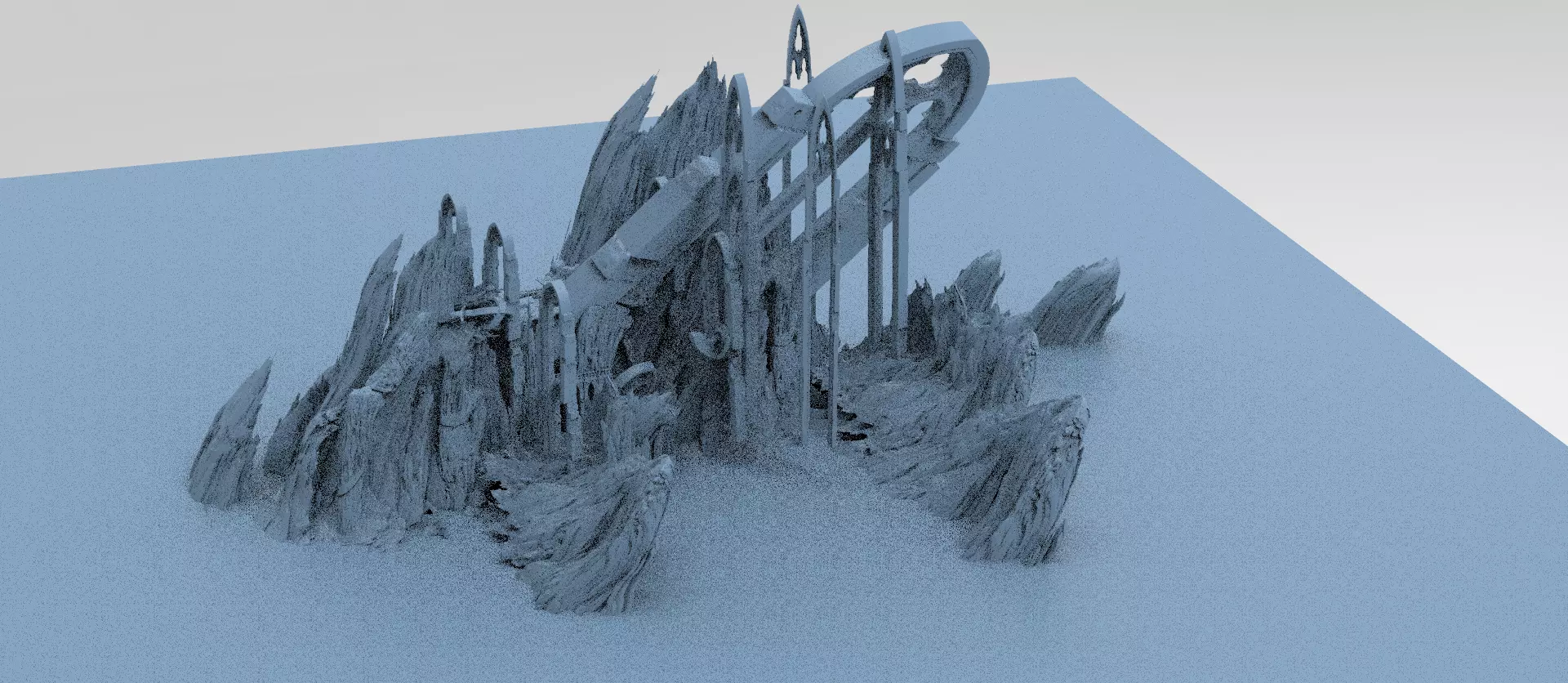 Mines of Moria castle 4  3D model_0