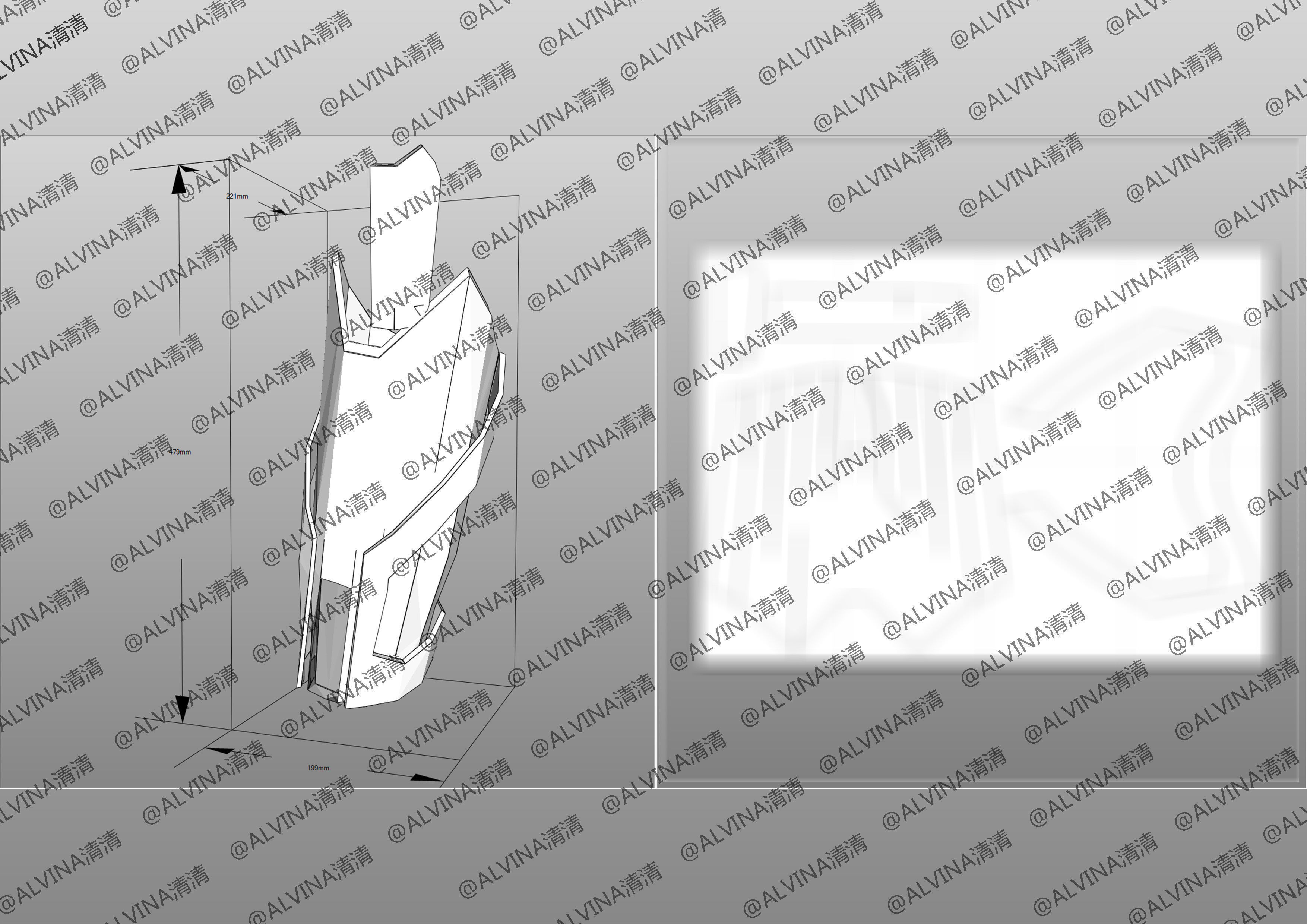 Kamen Rider Ziin Armor - DIY Cosplay Pepakura Foam Template Low-poly 3D model_27