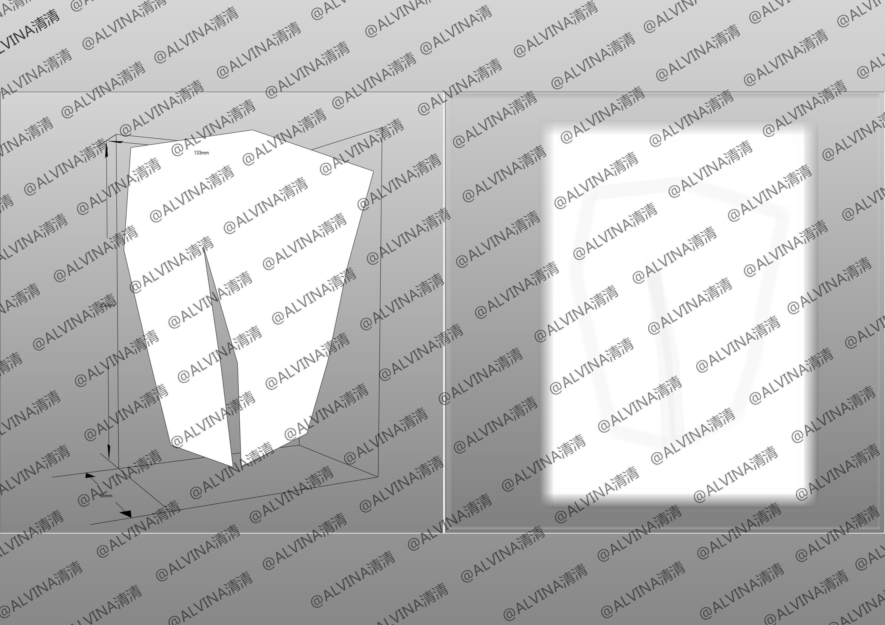 Kamen Rider Ziin Armor - DIY Cosplay Pepakura Foam Template Low-poly 3D model_15