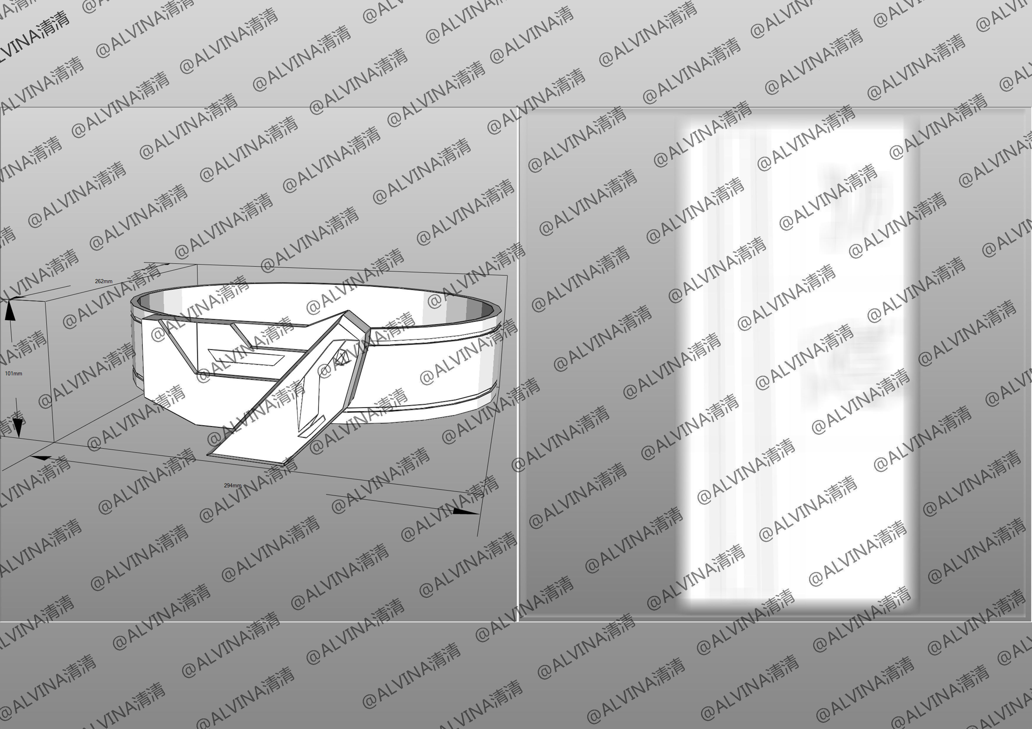 Kamen Rider Ziin Armor - DIY Cosplay Pepakura Foam Template Low-poly 3D model_21