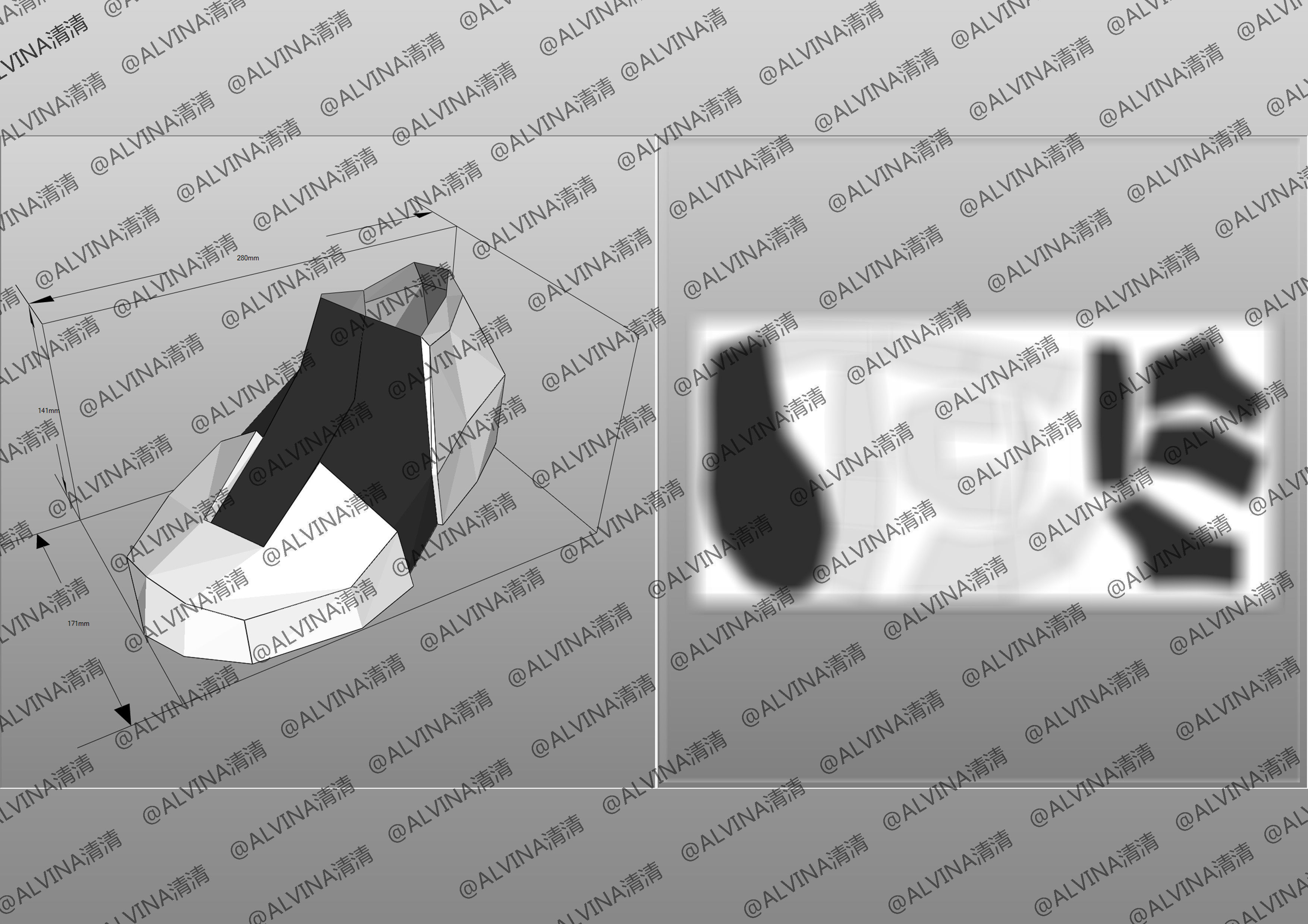 Kamen Rider Ziin Armor - DIY Cosplay Pepakura Foam Template Low-poly 3D model_30