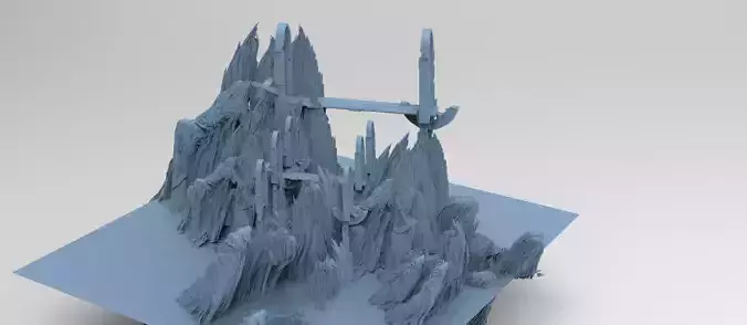 Mines of Moria castle 7  3D model