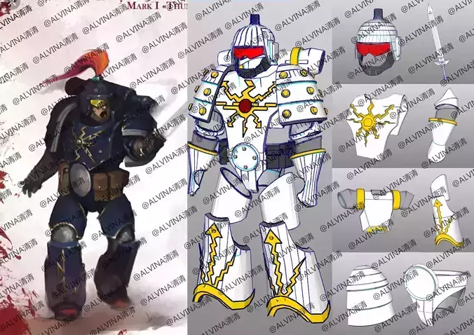 40K Space Marines MK1 Armor - DIY Cosplay Pepakura Foam Template