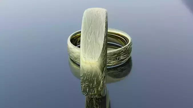 Procedural Texture Wedding Gold Ring