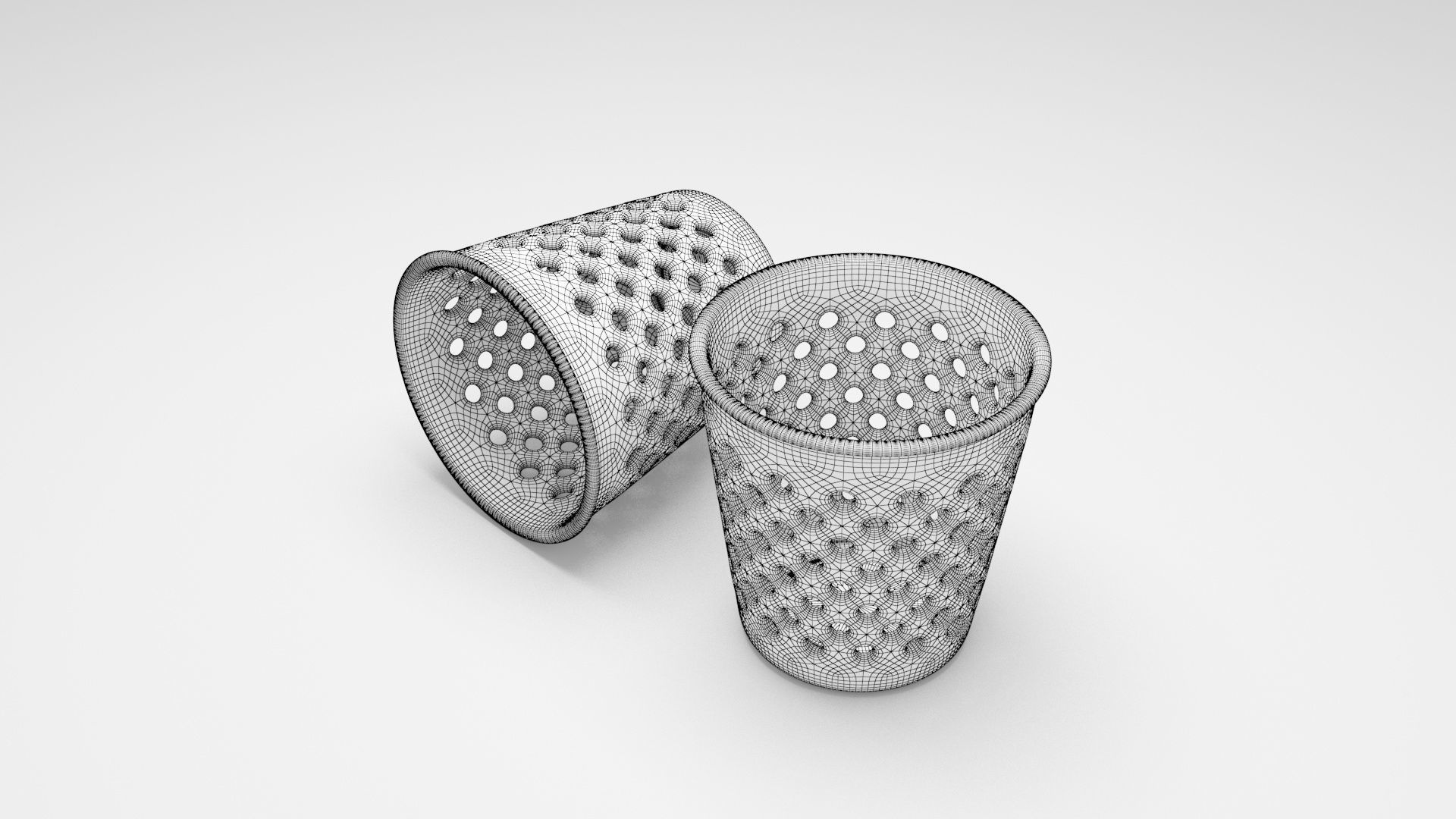 Dustbin Plastic 3D model_7