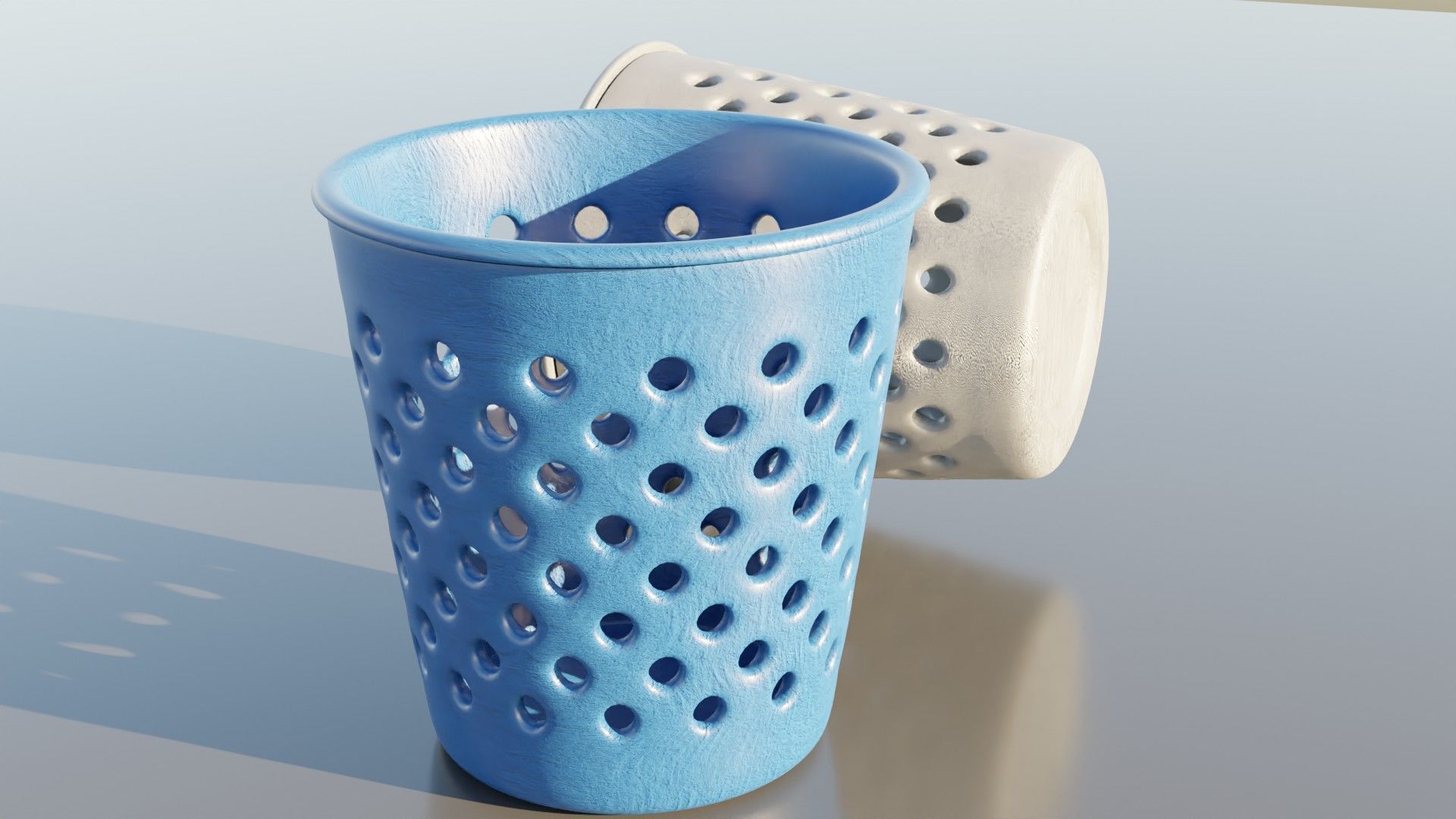 Dustbin Plastic 3D model_1