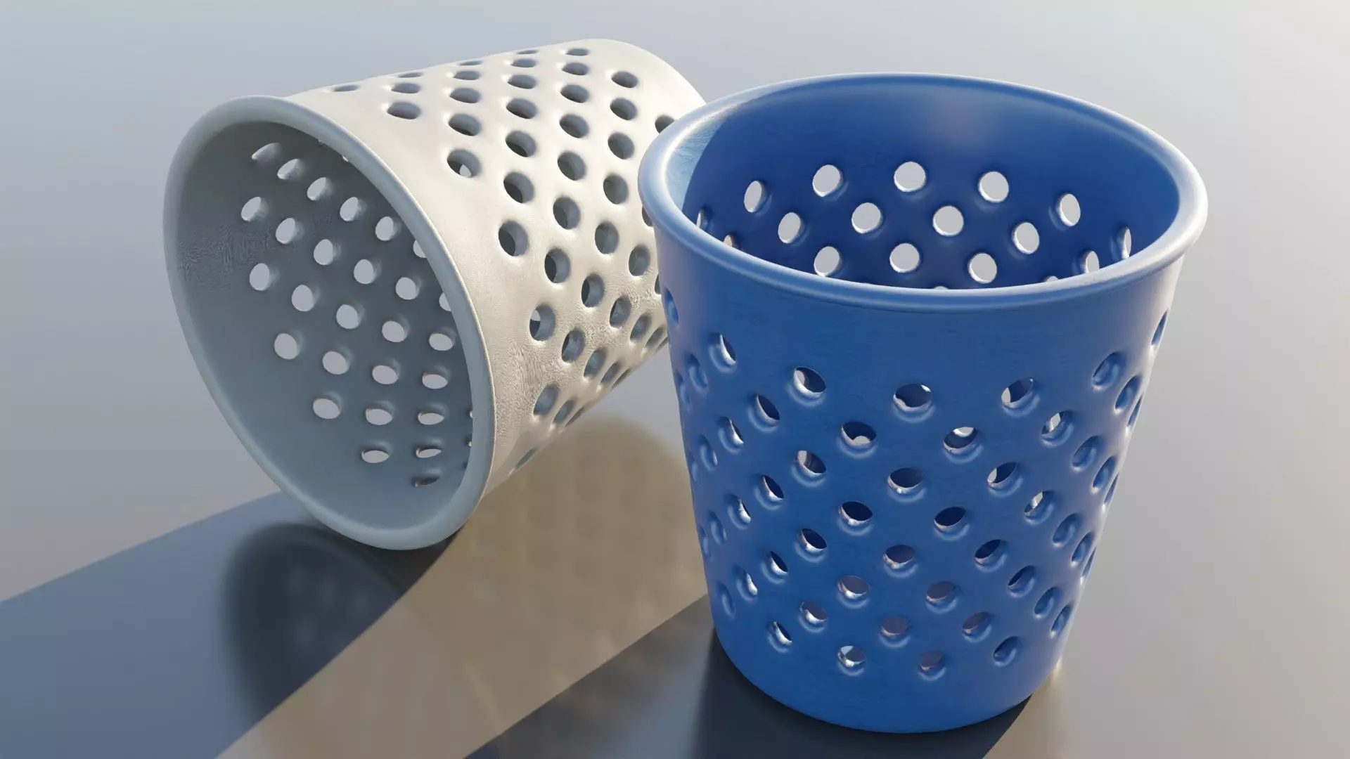 Dustbin Plastic 3D model_0