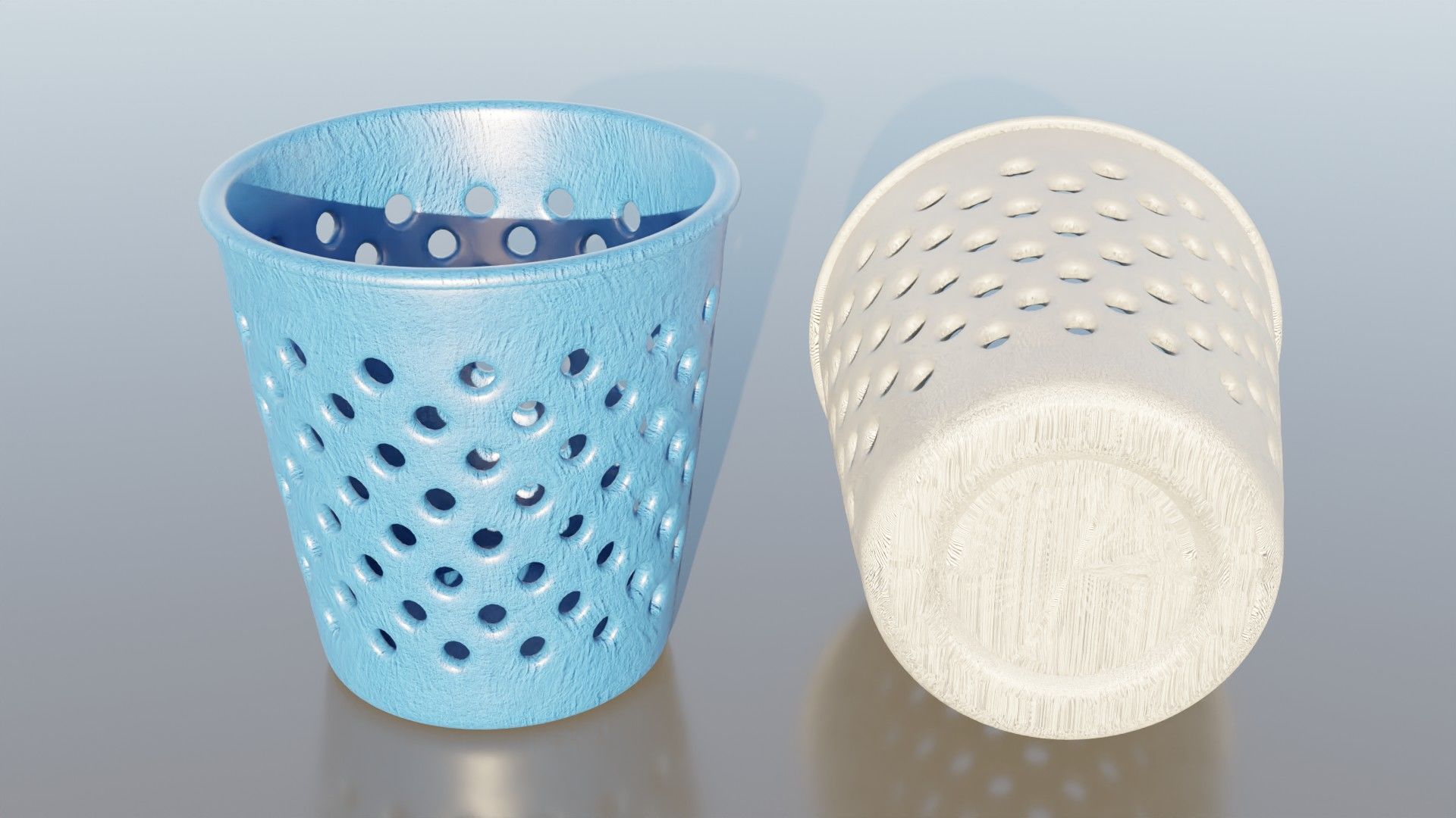 Dustbin Plastic 3D model_2