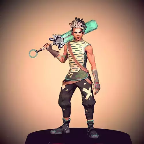 Game ready stylize Character Low-poly 3D model