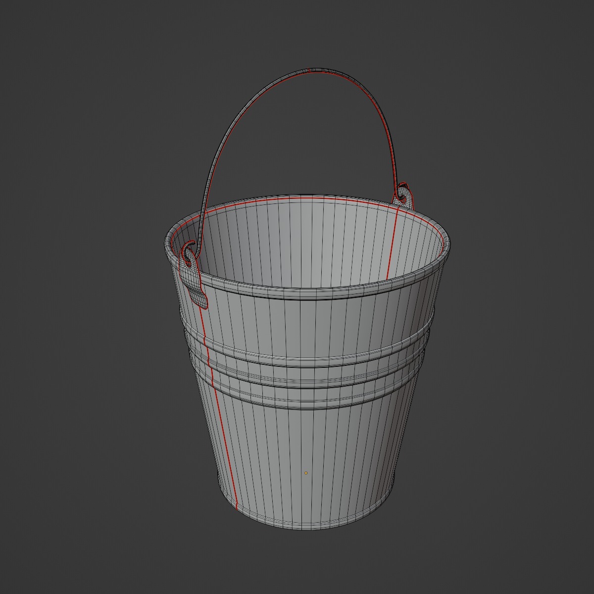 Dirty Steel Bucket 02 3D model_9