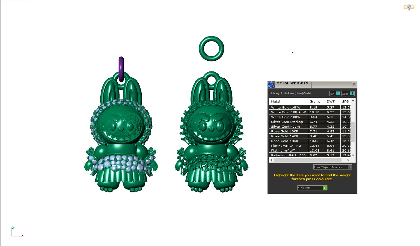 pendant LaBuBu 3D print model_9