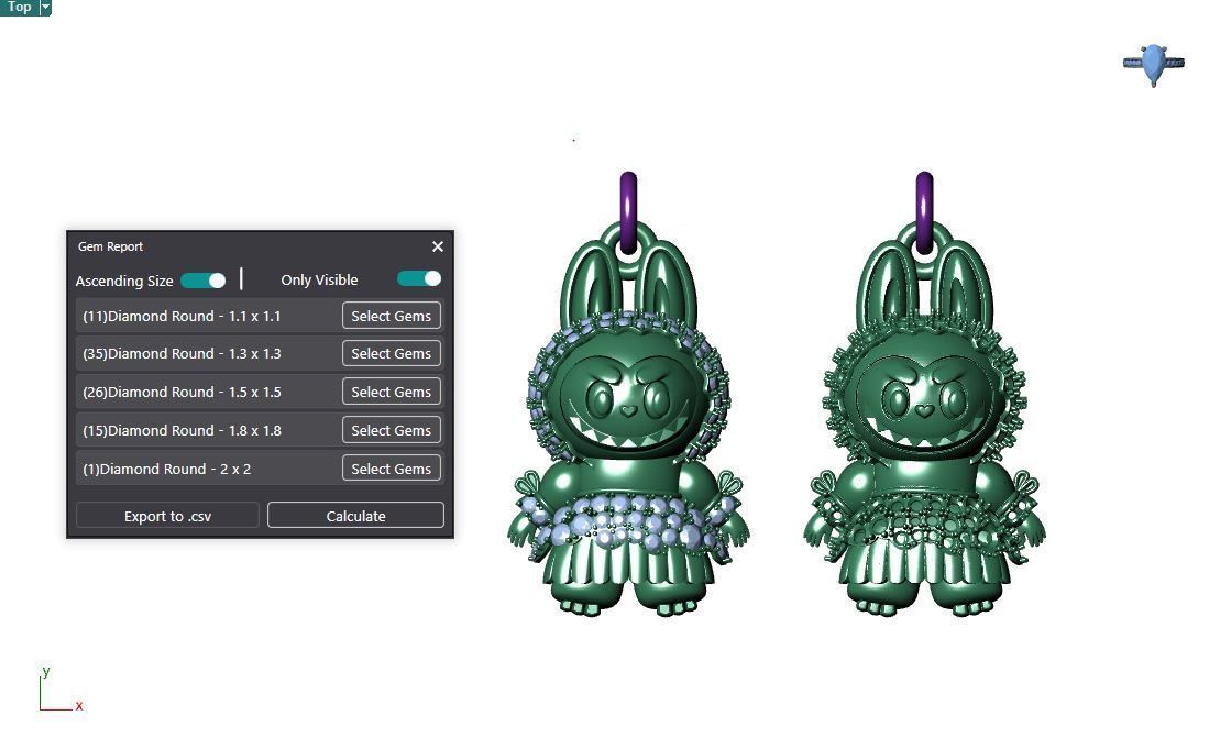 pendant LaBuBu 3D print model_4