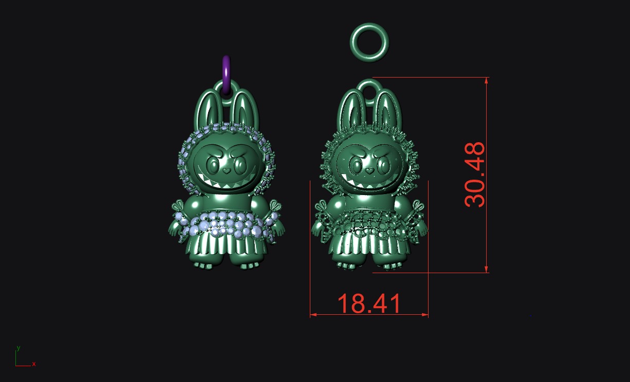 pendant LaBuBu 3D print model_3