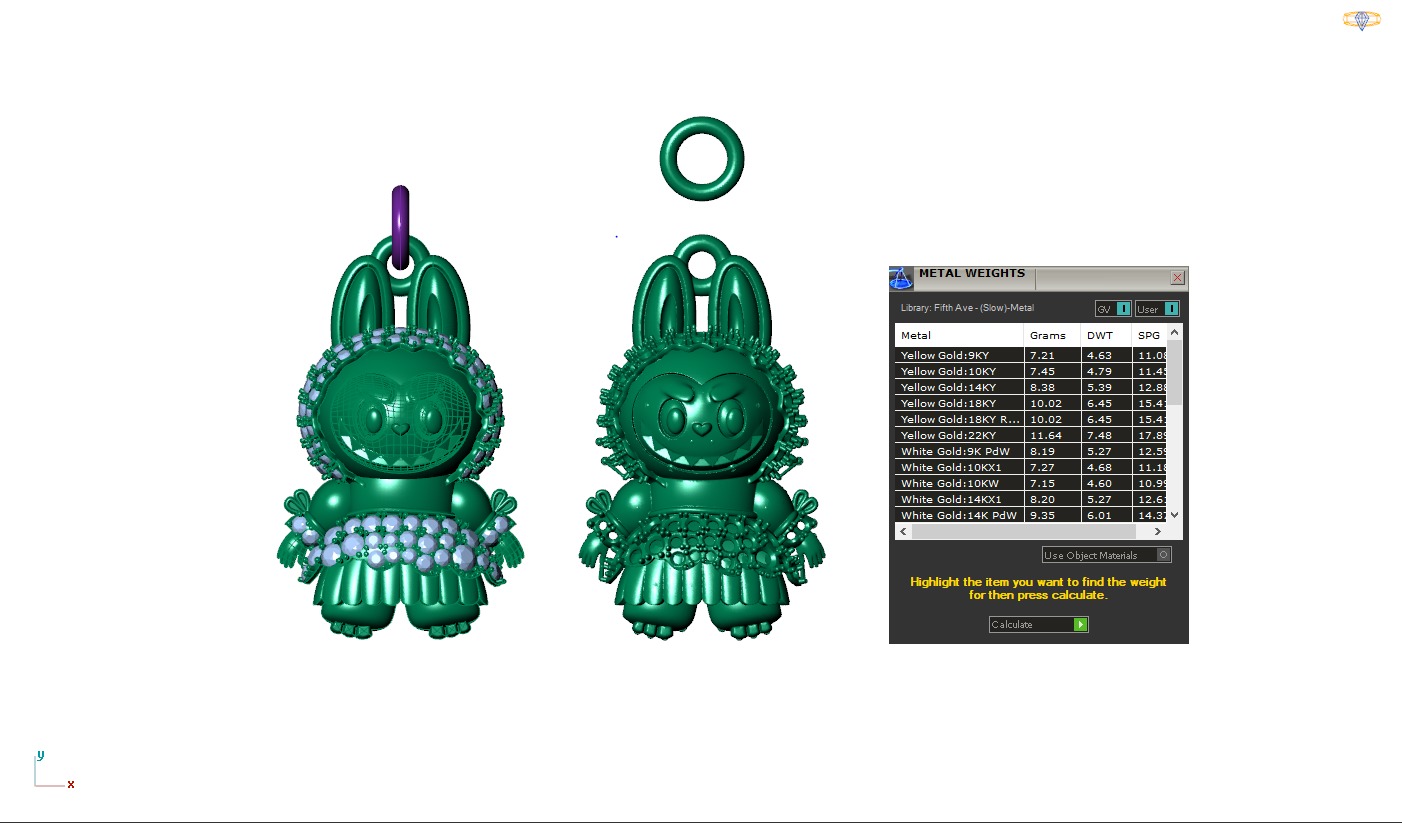 pendant LaBuBu 3D print model_8