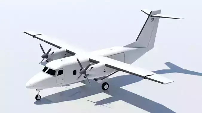 Utility Turboprop C408 Low Poly Static 