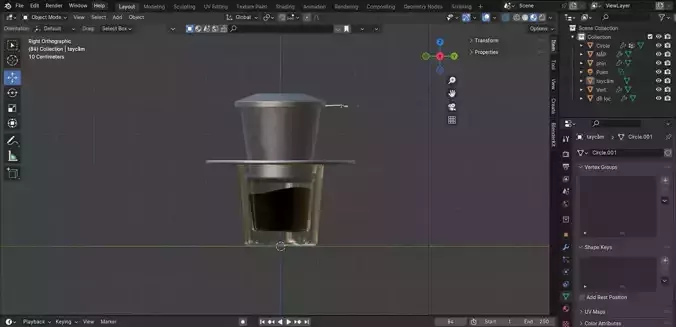 Traditional Vietnamese Coffee Filter Modeling