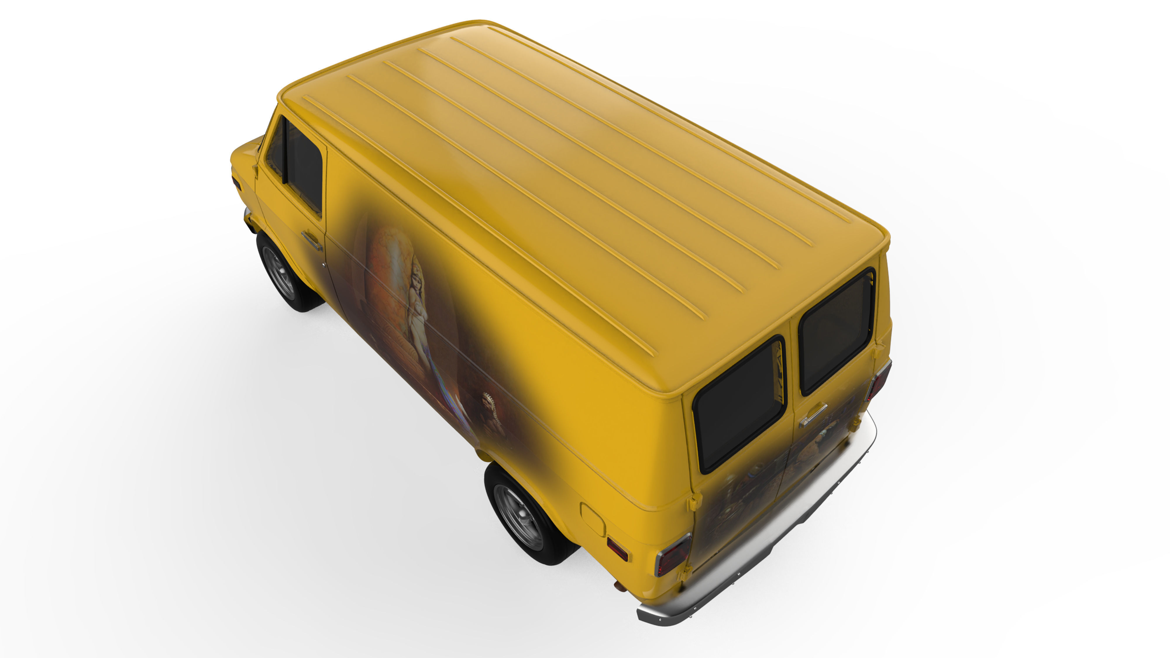 Retro American Van G10  gen3 shorty 3d printing car STL file 3D print model_10