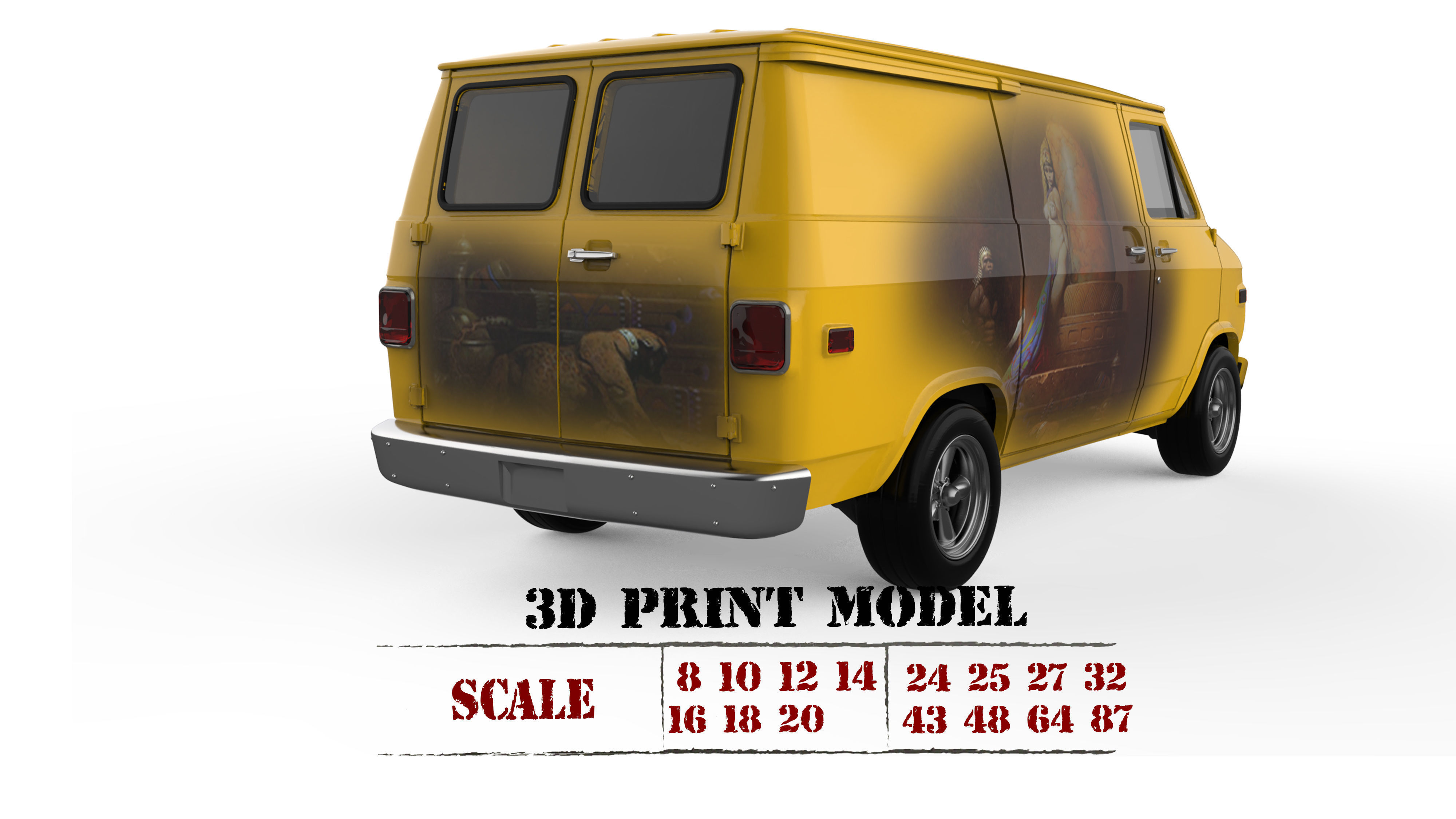 Retro American Van G10  gen3 shorty 3d printing car STL file 3D print model_2