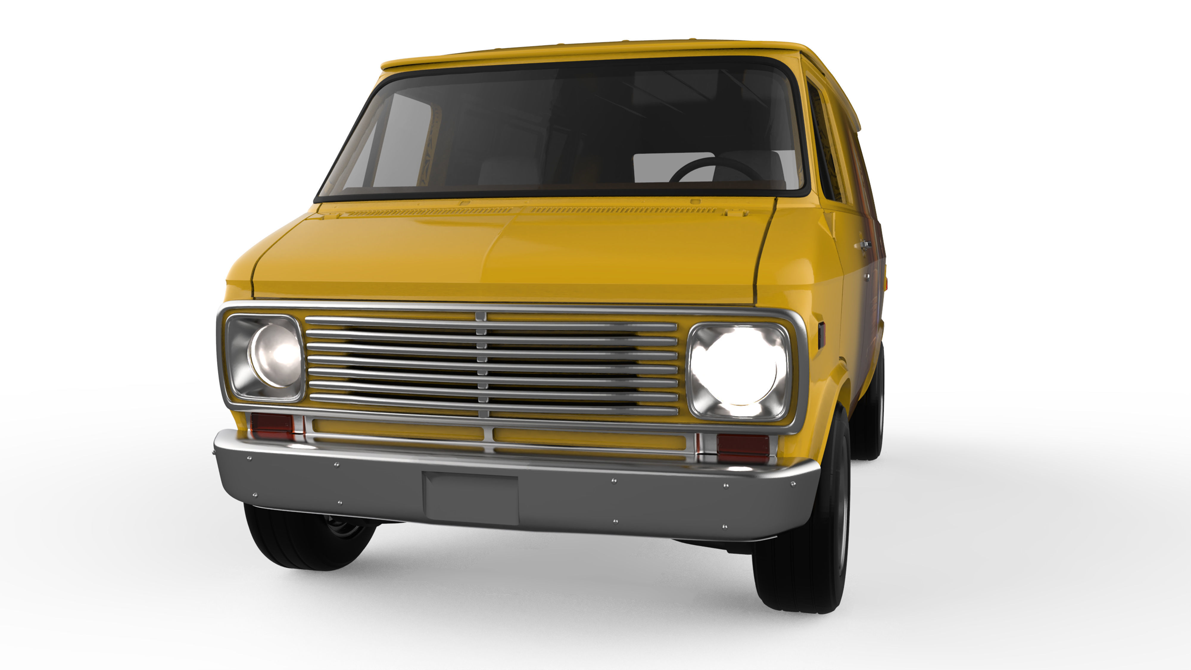 Retro American Van G10  gen3 shorty 3d printing car STL file 3D print model_11