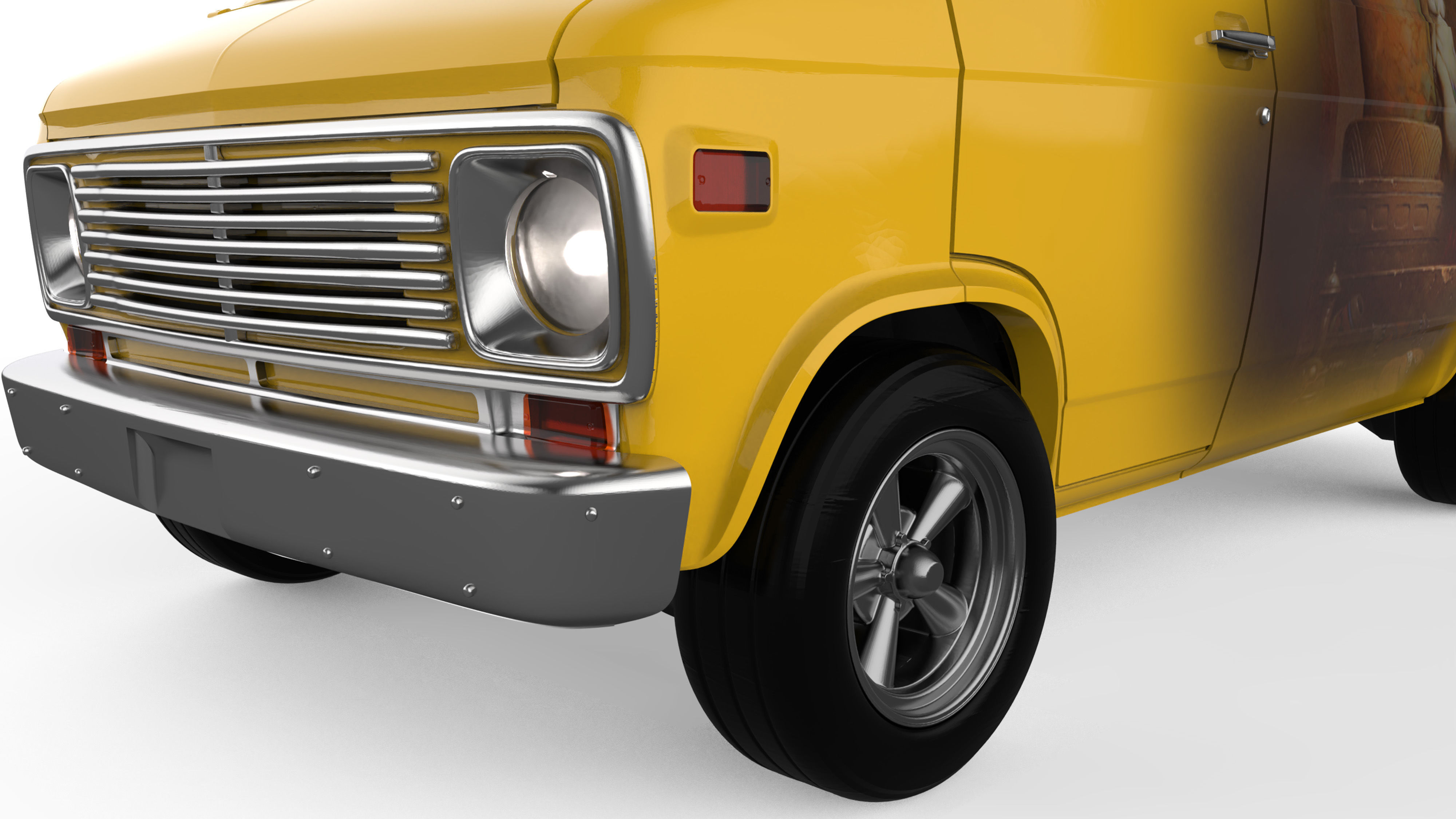 Retro American Van G10  gen3 shorty 3d printing car STL file 3D print model_9
