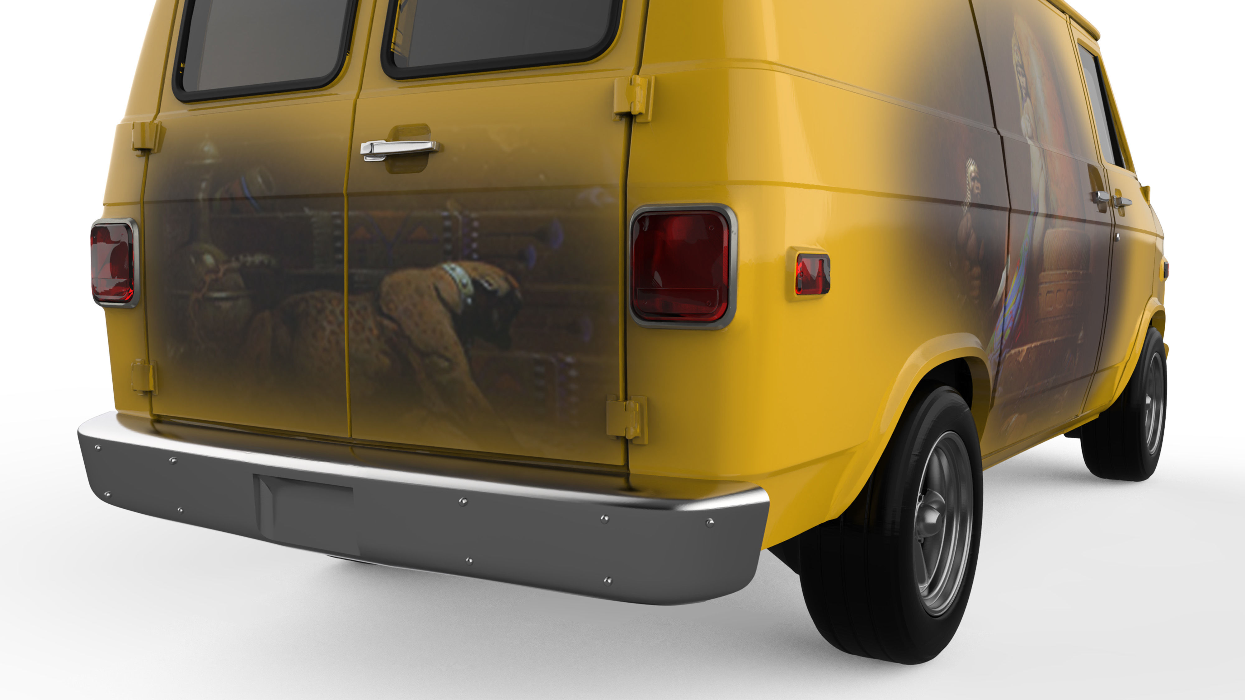 Retro American Van G10  gen3 shorty 3d printing car STL file 3D print model_7