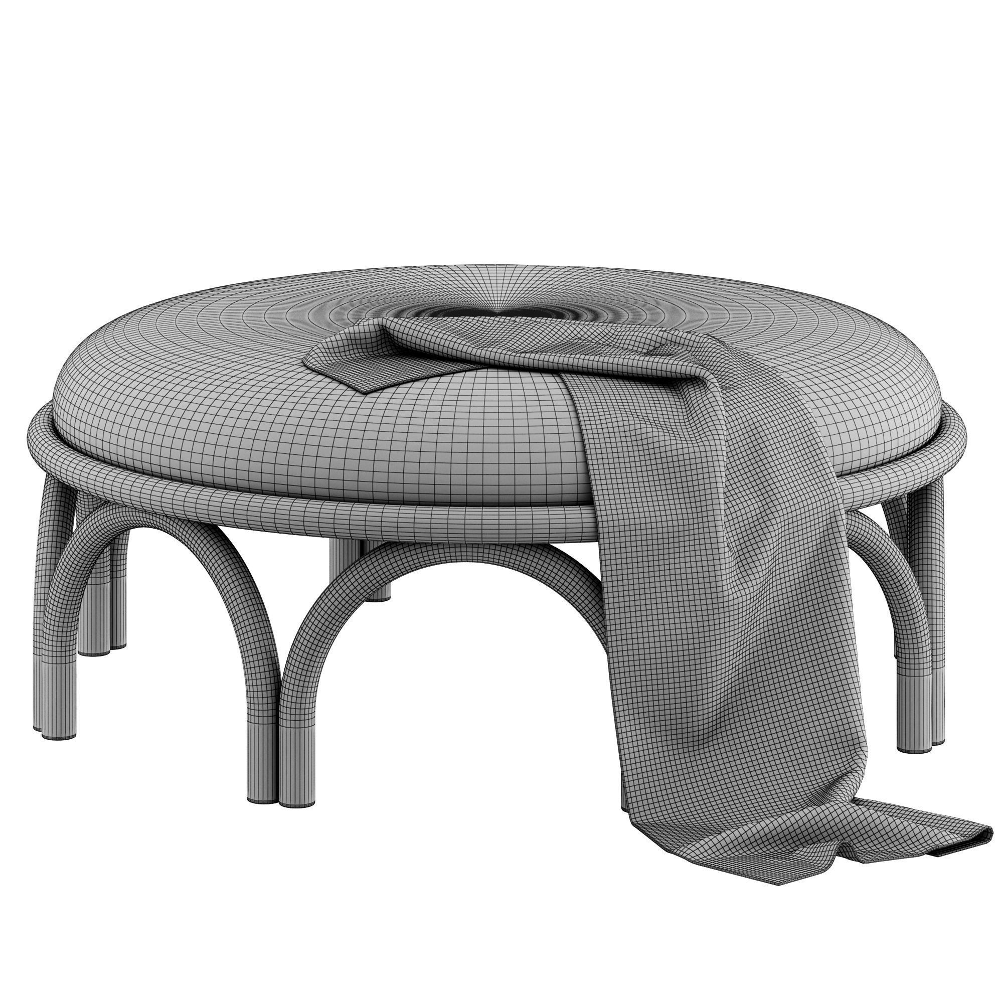 Arcadia Pouf By Wiener GTV Design 3D model_4