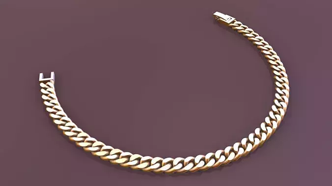 5MM Cuban Chain Bracelet with zigzag cutting