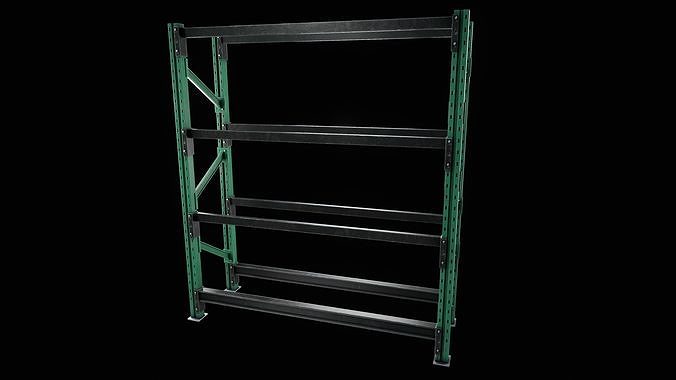 Wheel Rack 1 Low-poly 3D model 2