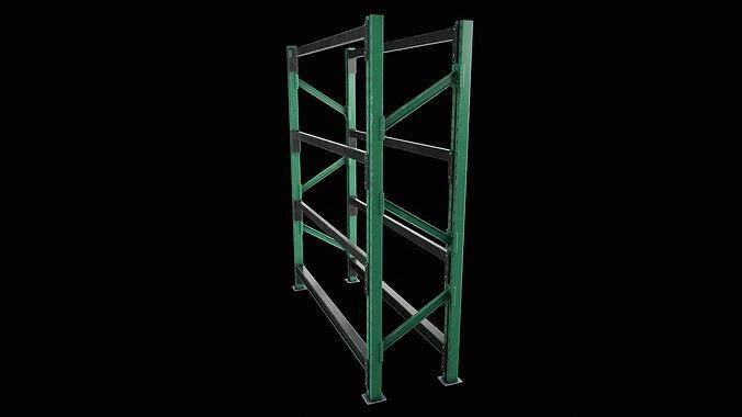 Wheel Rack 1 Low-poly 3D model 3