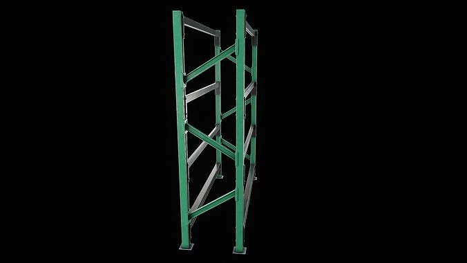 Wheel Rack 1 Low-poly 3D model 4