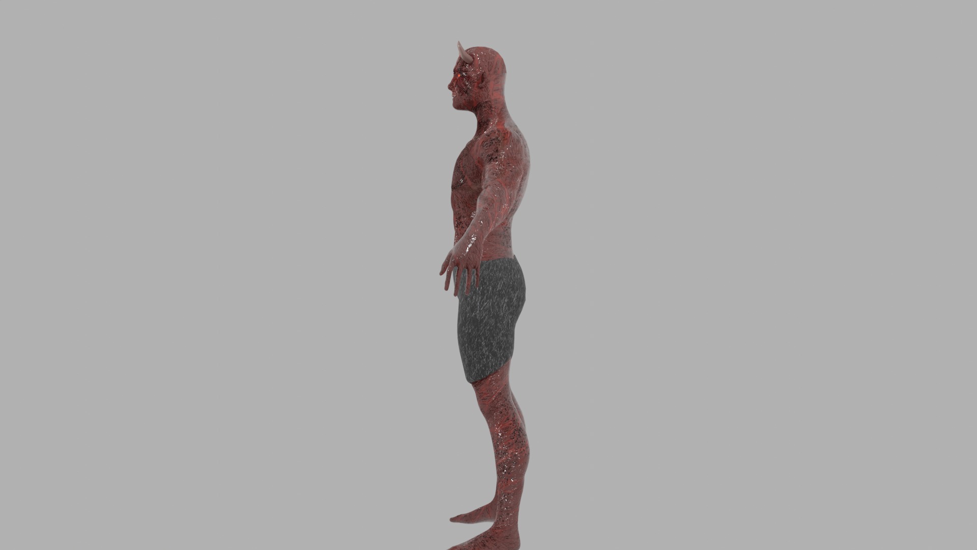 Demon Low-poly 3D model_1