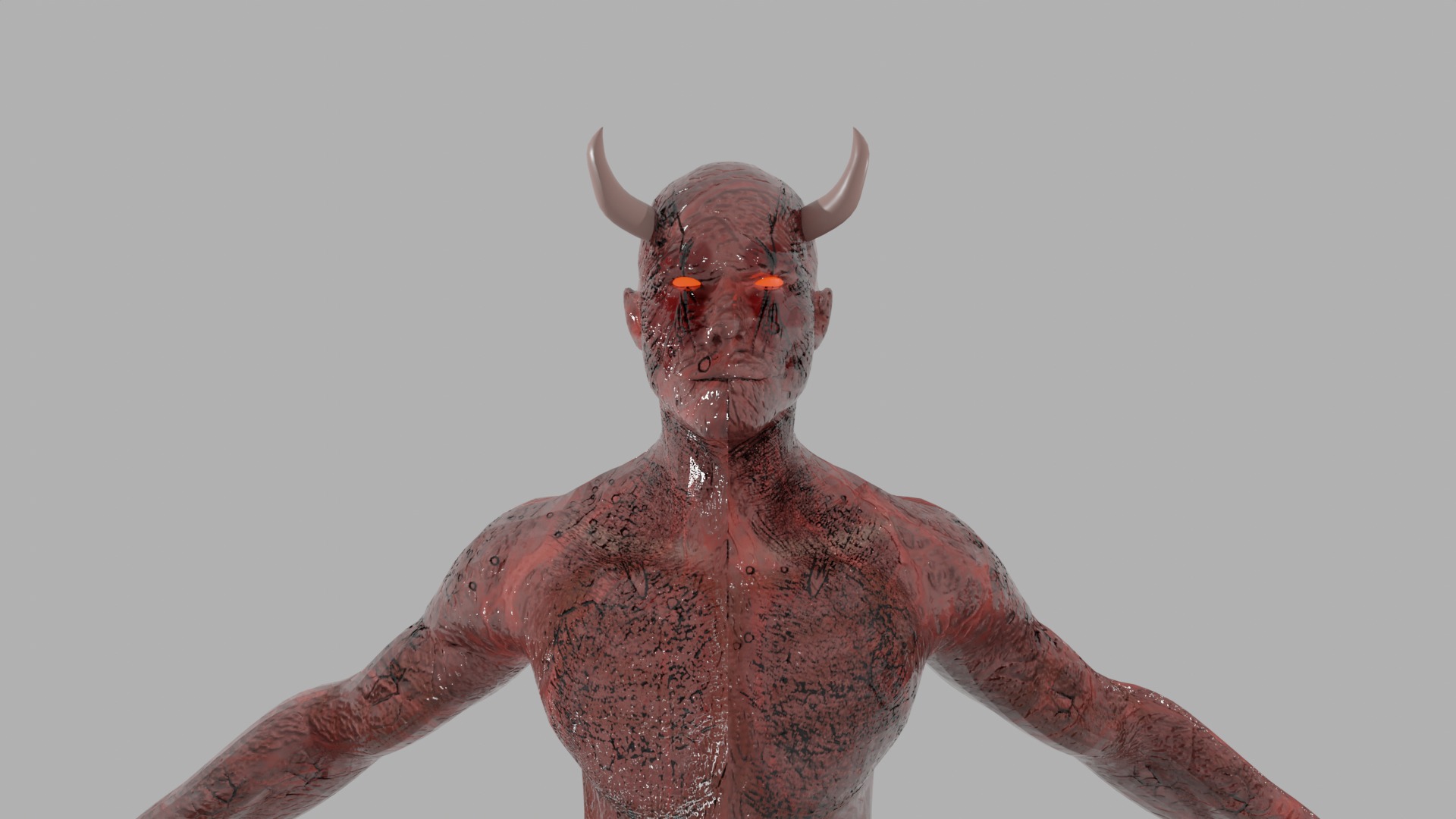 Demon Low-poly 3D model_4