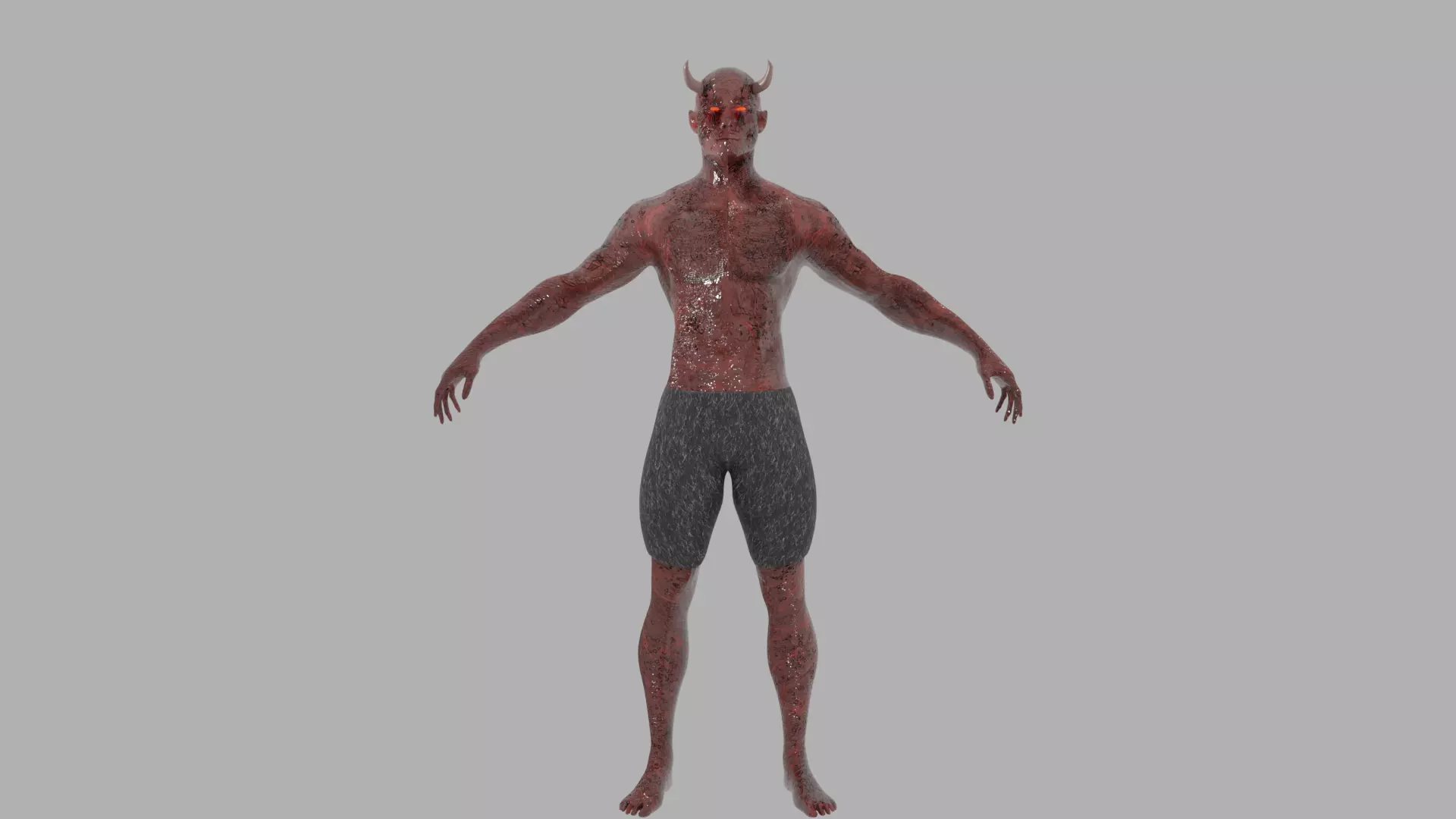 Demon Low-poly 3D model_0