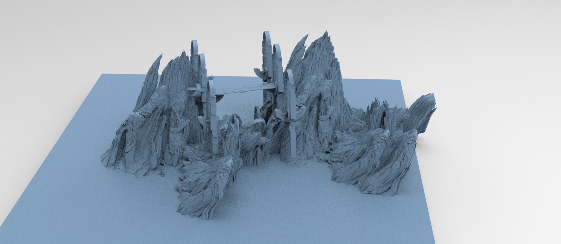 Mines of Moria halls  3D model_1