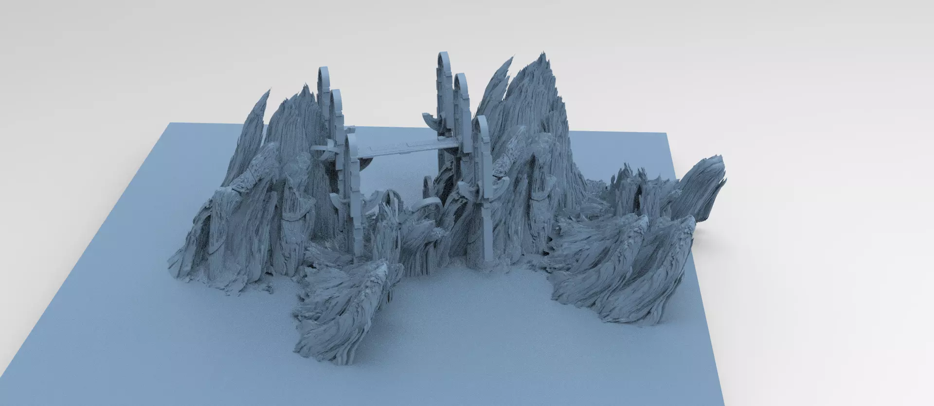 Mines of Moria halls  3D model_0