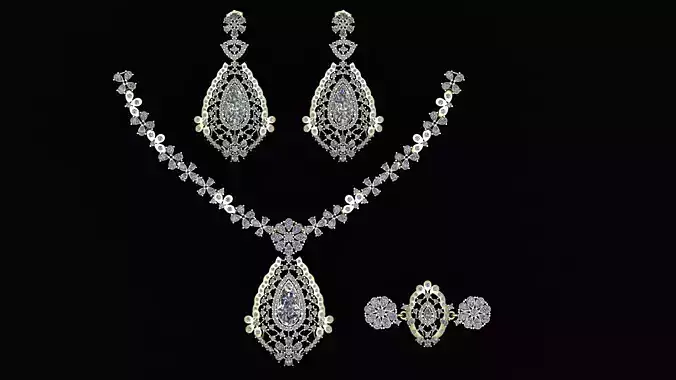 italian style necklace set 3d printable model