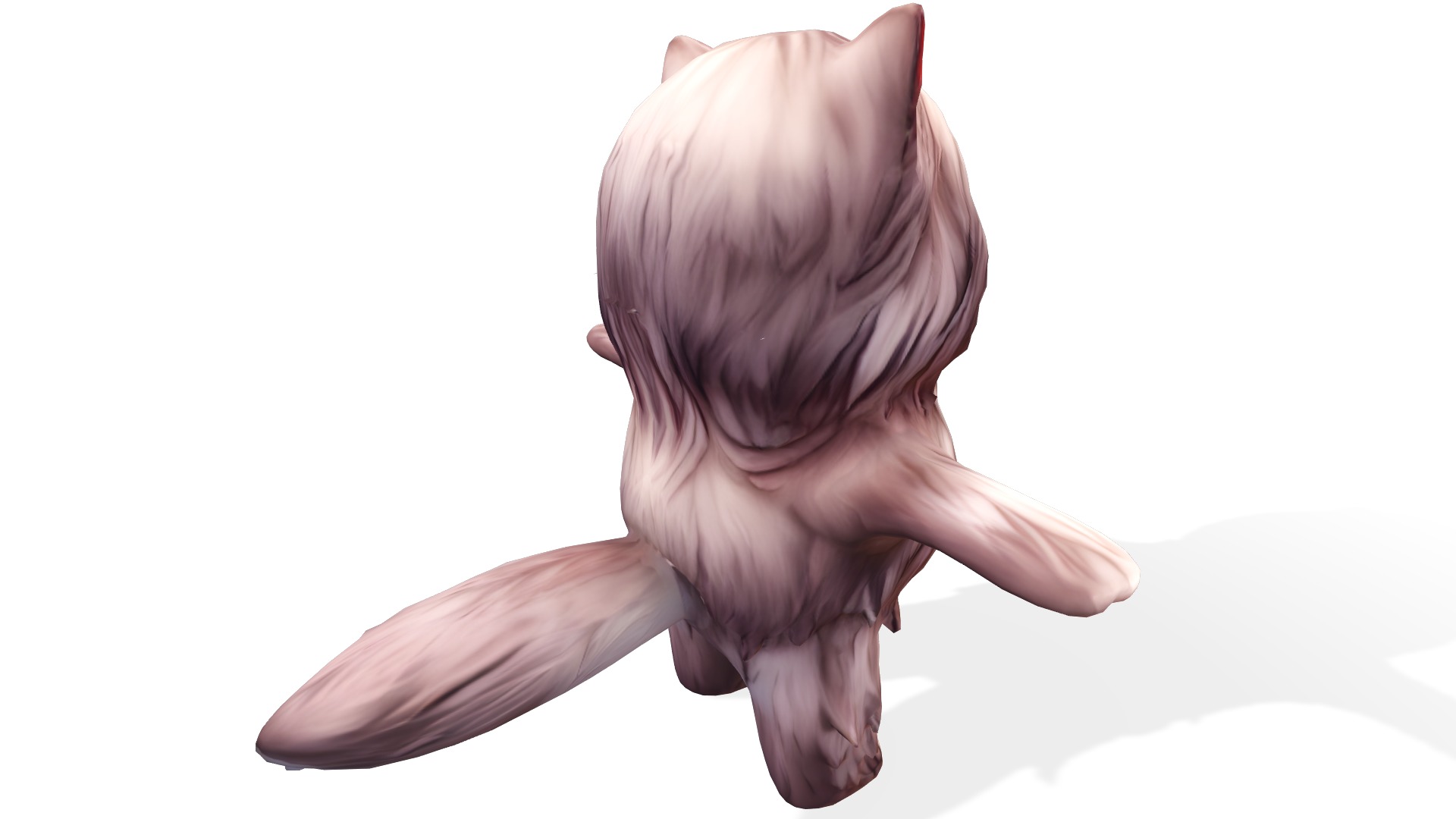 Fluffy Whiskers the Persian Cat Low-poly 3D model_3