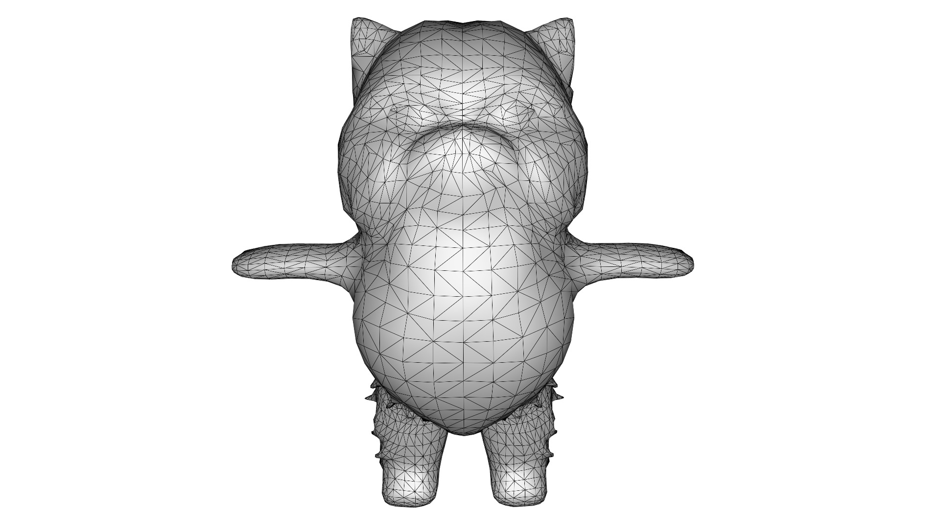 Fluffy Whiskers the Persian Cat Low-poly 3D model_6