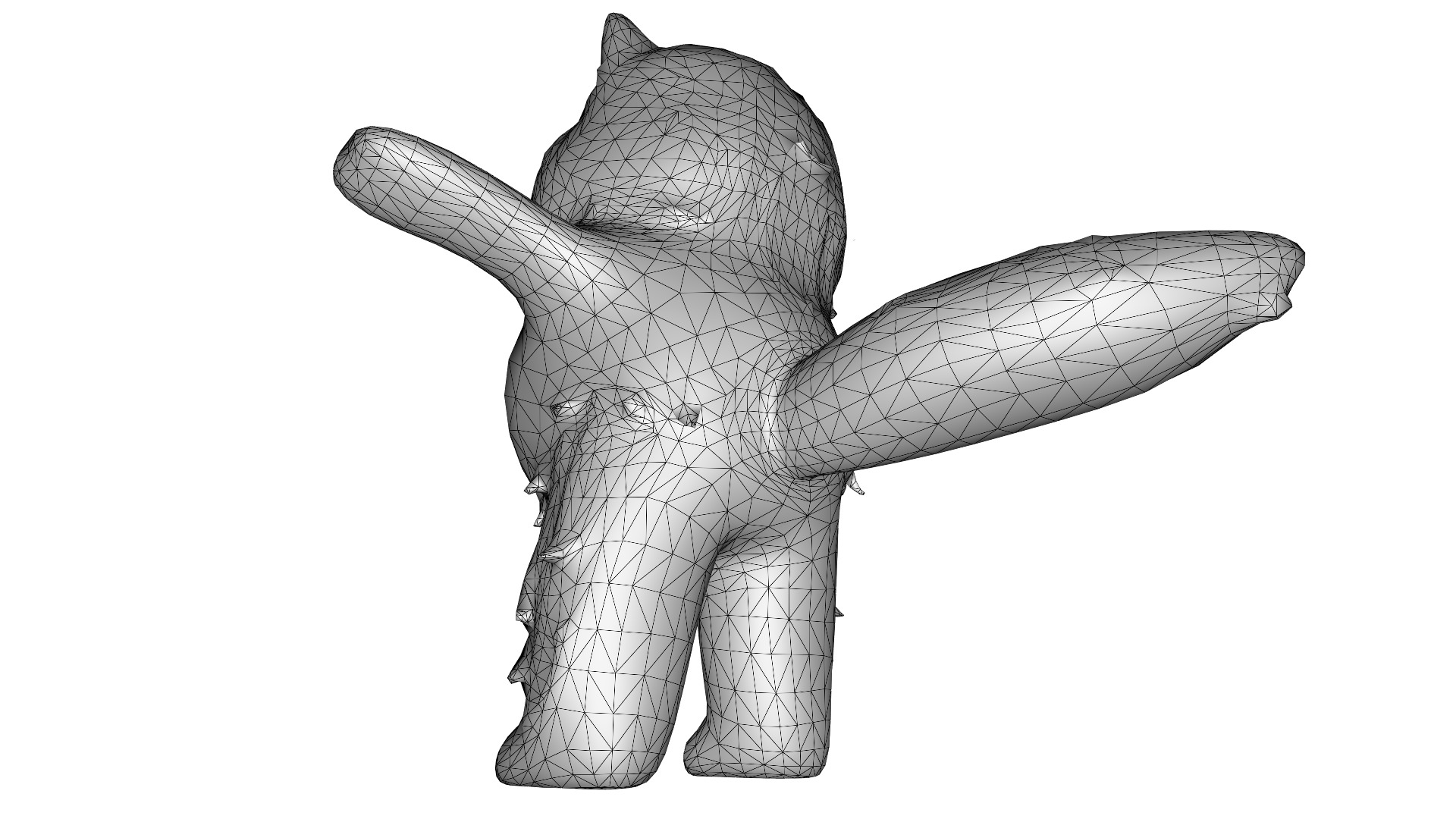 Fluffy Whiskers the Persian Cat Low-poly 3D model_9