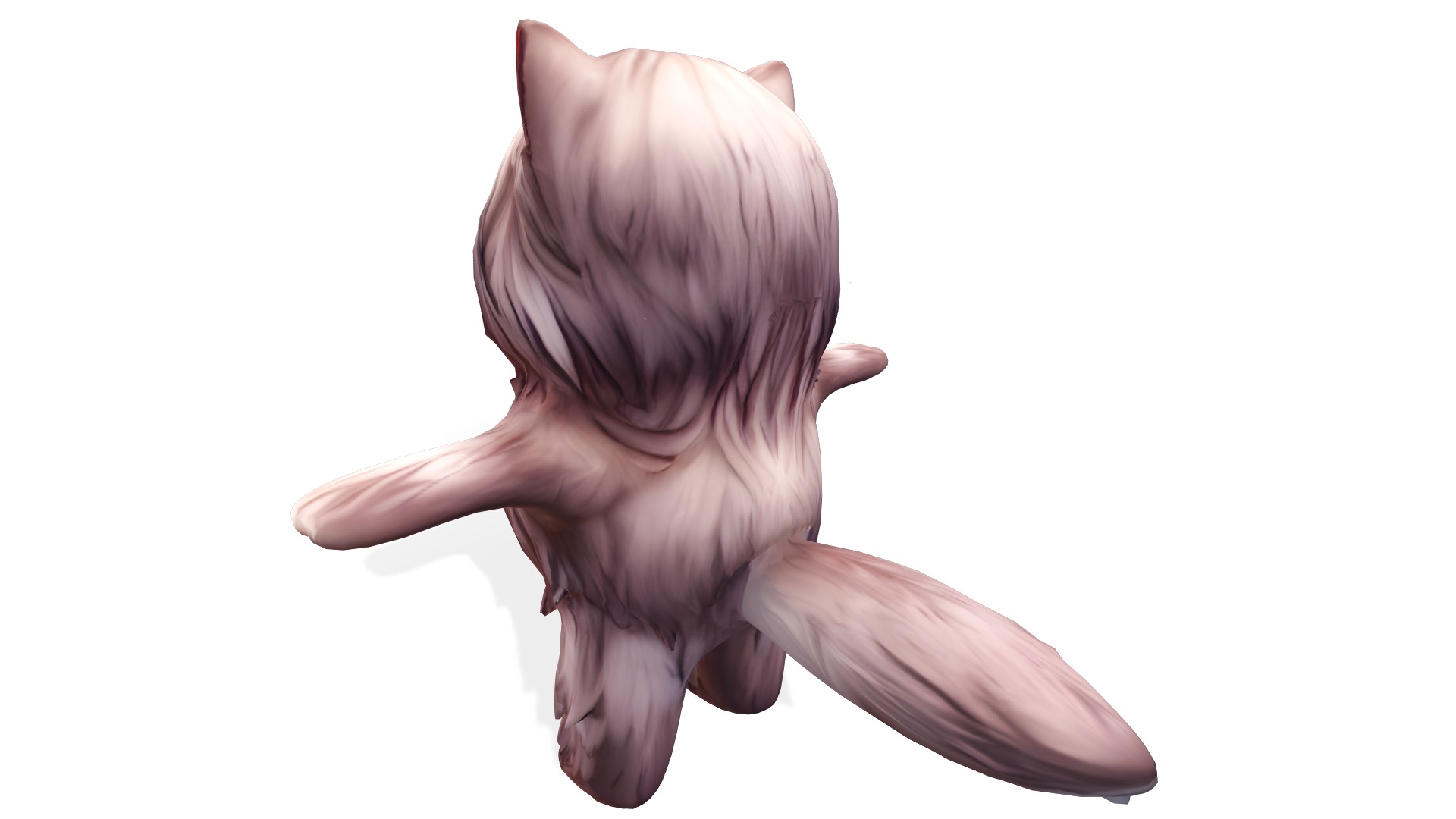 Fluffy Whiskers the Persian Cat Low-poly 3D model_4