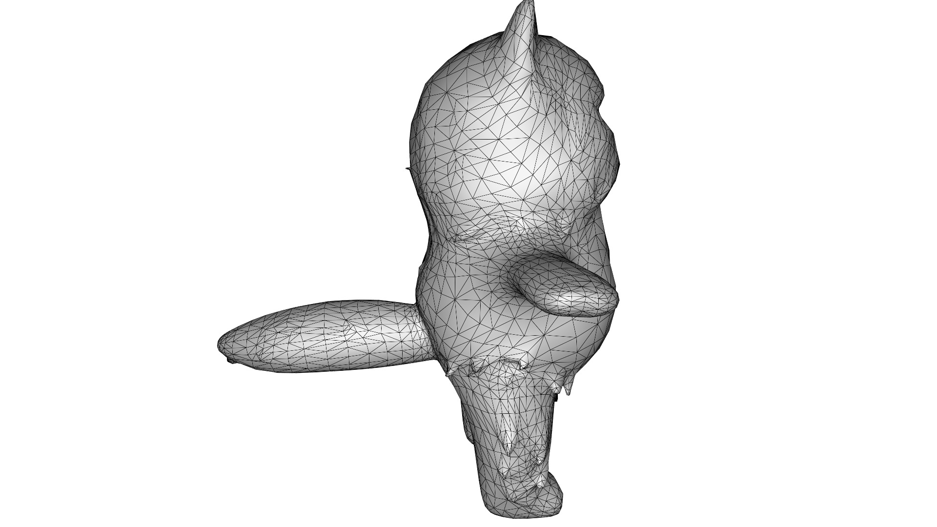 Fluffy Whiskers the Persian Cat Low-poly 3D model_8