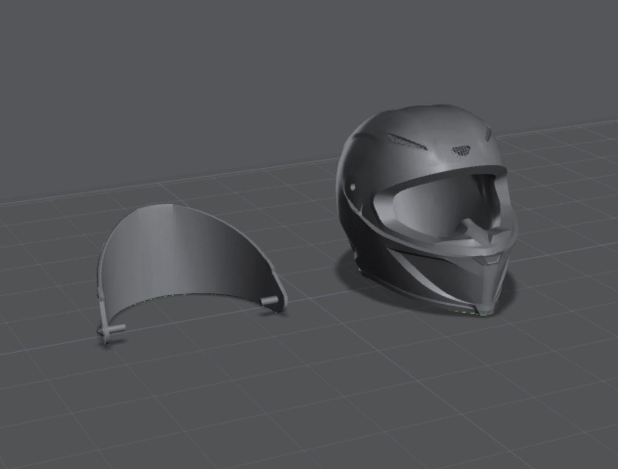 Realistic Motorbike  Motorcycle Helmet 3D print model_7
