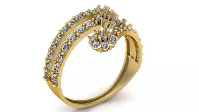 zircon engagment ring 3d printable model