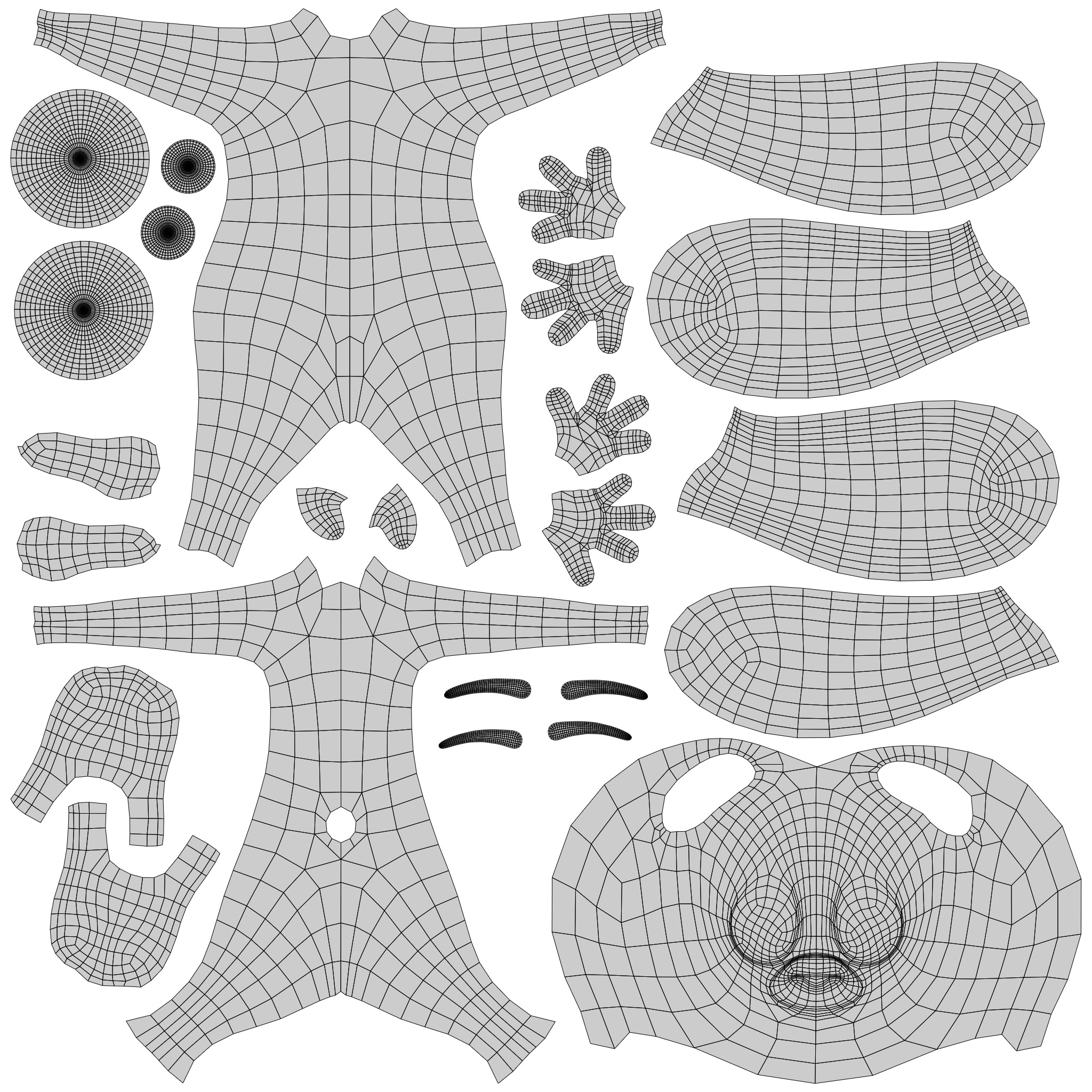 a Rabbit Hare Low-poly 3D model_5